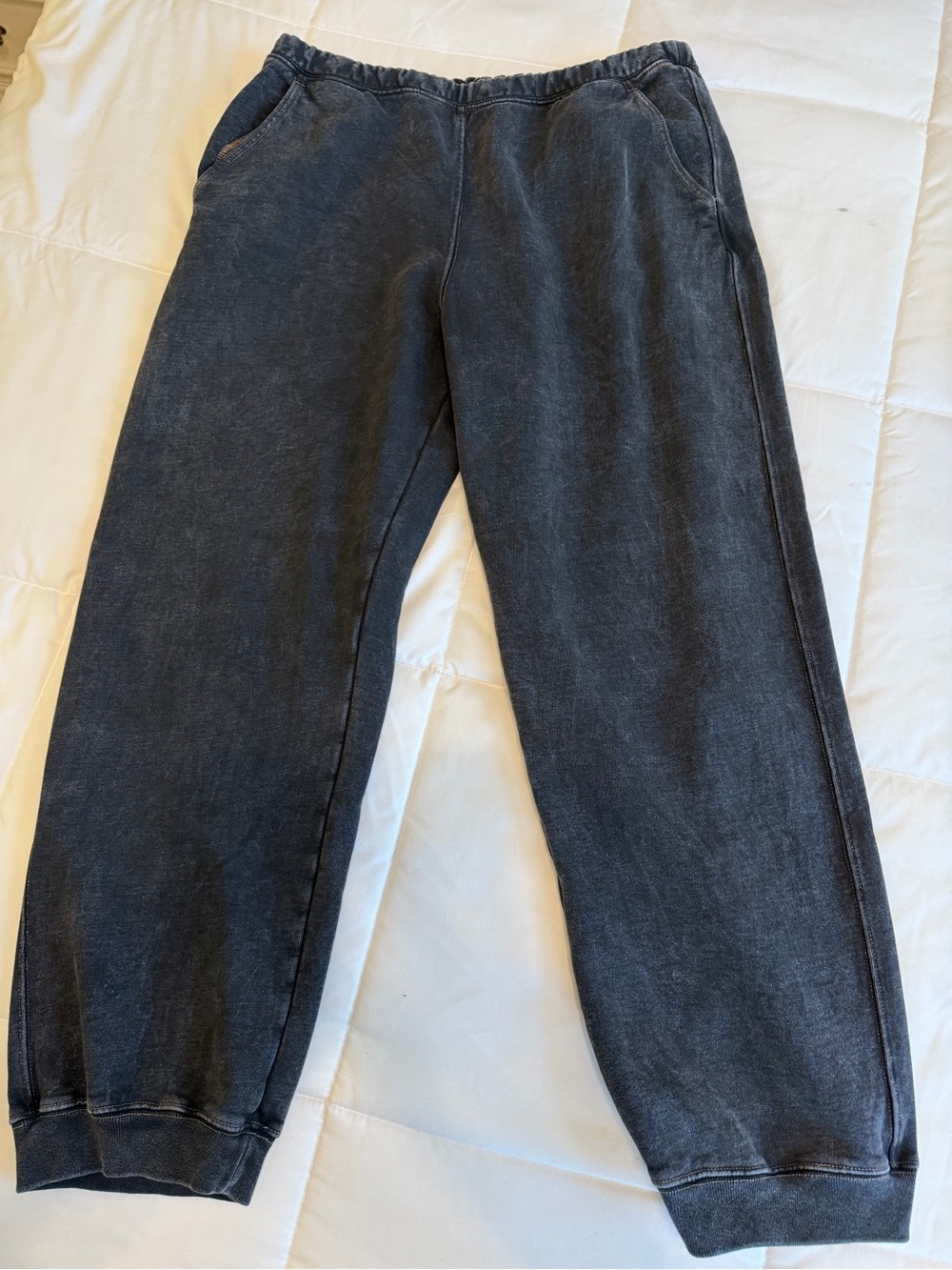 Free People Washed Charcoal Jogger Sweatpants NWOT- XL